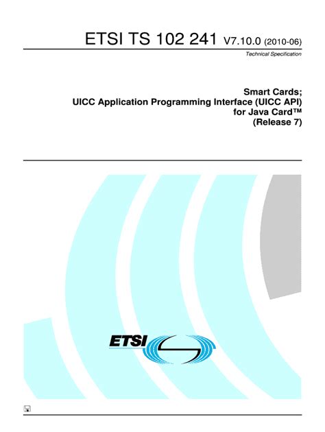 etsi smart card standards|ETSI .